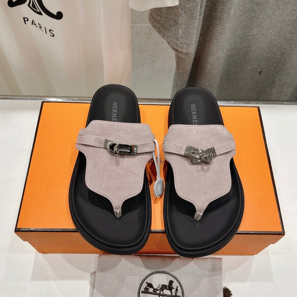 EMPIRE SANDAL BLACK MIX LIGHT GRAY SUEDE