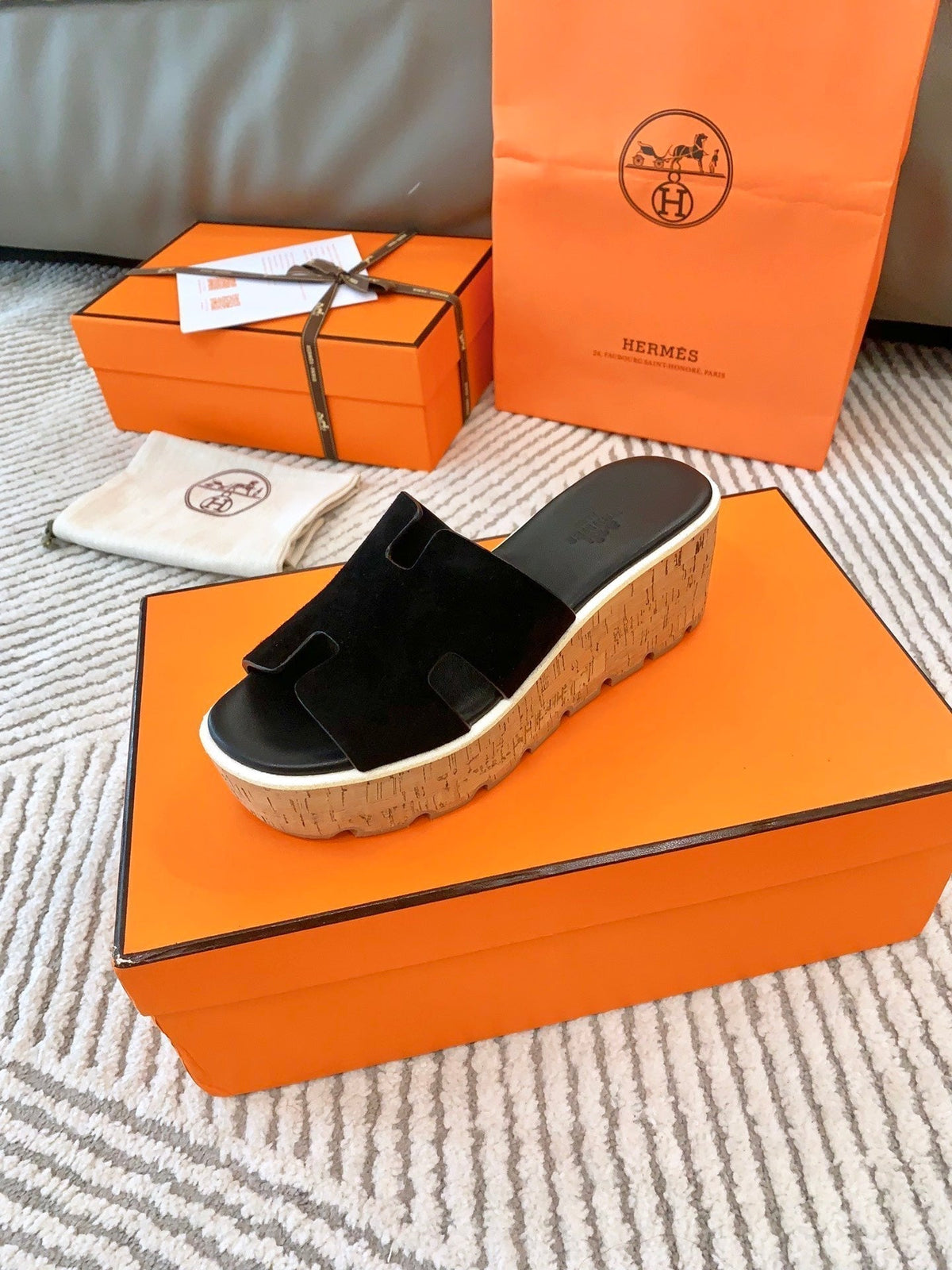 EZE 65 SANDAL BLACK SUEDE