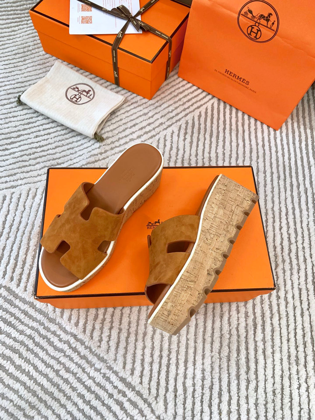 EZE 65 SANDAL BRIGHT BROWN SUEDE