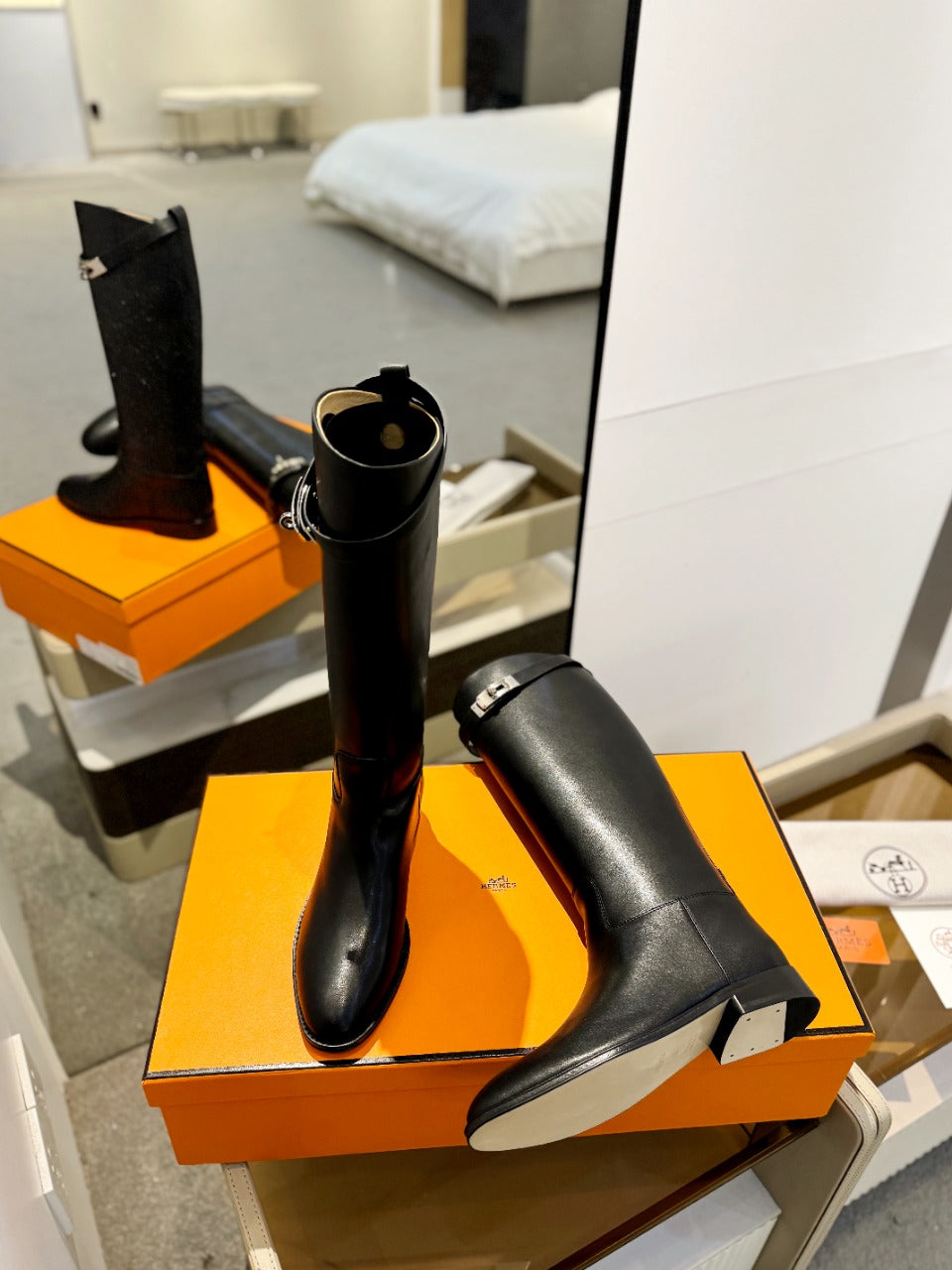 STIVALI JUMPING IN BLACK CALFSKIN
